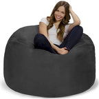 Poltrona sacco in memory foam da 4 piedi con fodera rimovibile