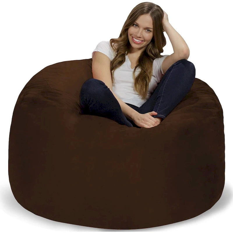 Poltrona sacco in memory foam da 4 piedi con fodera rimovibile