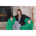 Poltrona sacco in memory foam da 4 piedi con fodera rimovibile