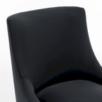 Sedie da pranzo imbottite in velluto, set da 2, design moderno glamour senza braccioli