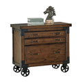 Classificatore Addison Rustic con cassetti per documenti legali/lettere, contenitore per ufficio, marrone
