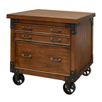 Classificatore Addison Rustic con cassetti per documenti legali/lettere, contenitore per ufficio, marrone
