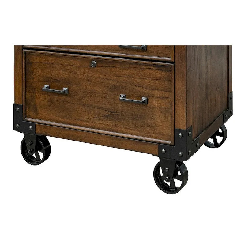Classificatore Addison Rustic con cassetti per documenti legali/lettere, contenitore per ufficio, marrone