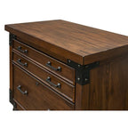 Classificatore Addison Rustic con cassetti per documenti legali/lettere, contenitore per ufficio, marrone