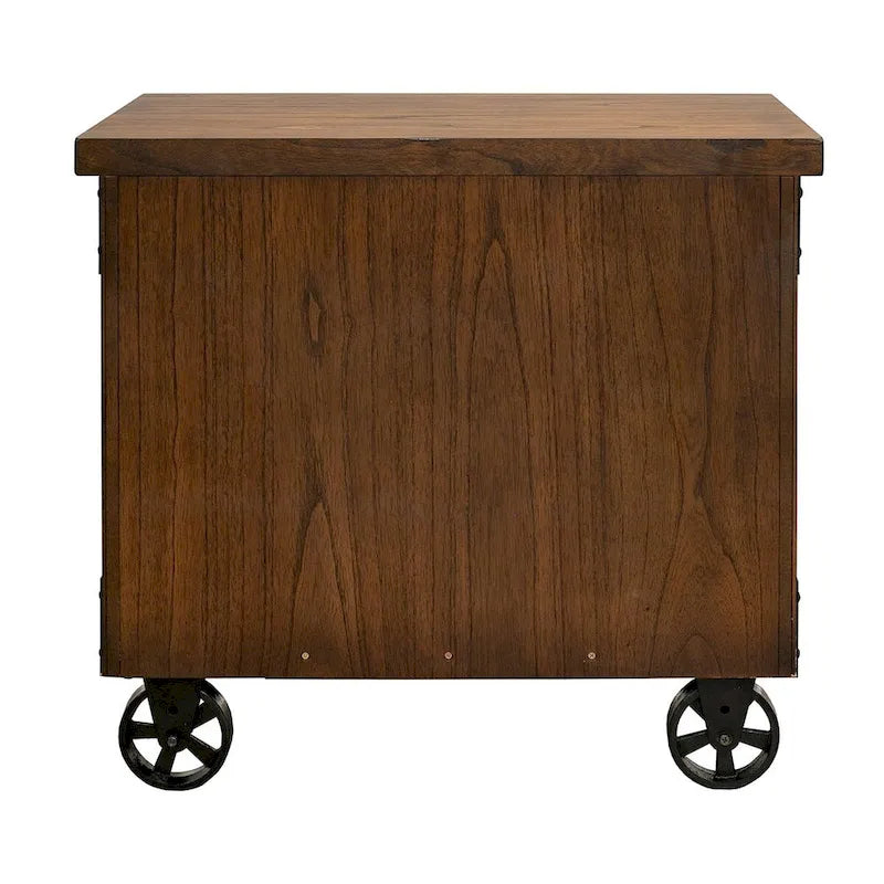 Classificatore Addison Rustic con cassetti per documenti legali/lettere, contenitore per ufficio, marrone
