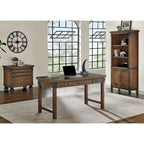Classificatore Addison Rustic con cassetti per documenti legali/lettere, contenitore per ufficio, marrone