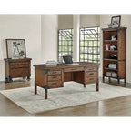 Classificatore Addison Rustic con cassetti per documenti legali/lettere, contenitore per ufficio, marrone