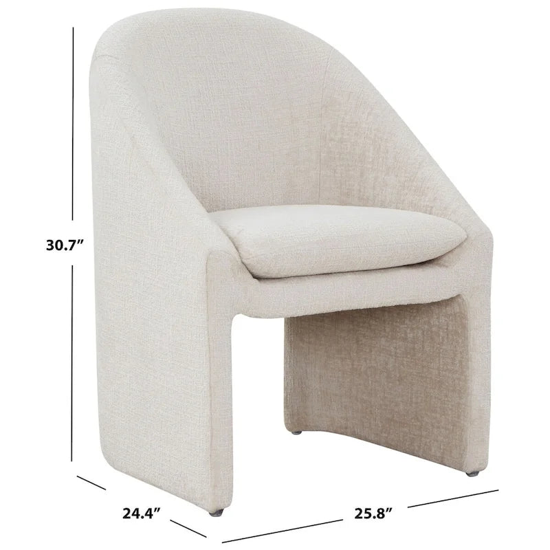 Sedia da pranzo Couture Kagan in ciniglia da 48 cm - 66x61x79 cm